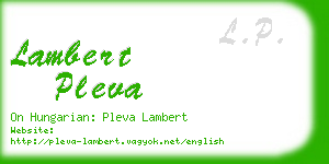 lambert pleva business card